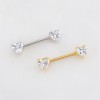 CZ HEART 316L SURGICAL STEEL NIPPLE RING CZ HEART 316L SURGICAL STEEL NIPPLE RING
